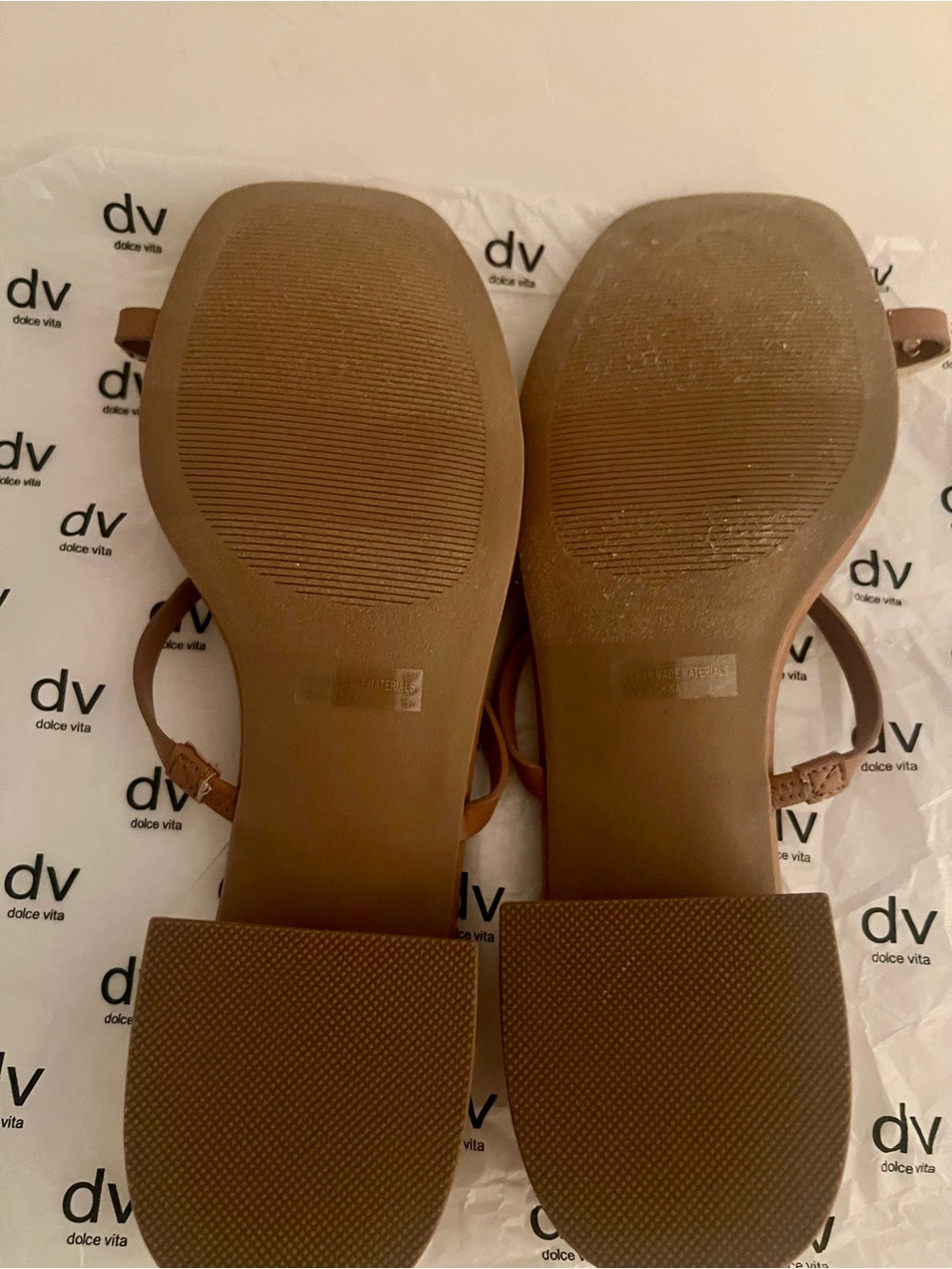 Dolce Vita Square-Toe Block Heel Barely There Mules Gold Accent Toe Ring, S-10 - Picture 6 of 14